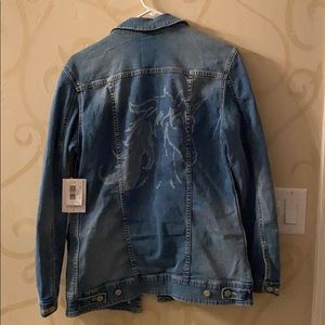 Lularoe unicorn denim jacket NWT